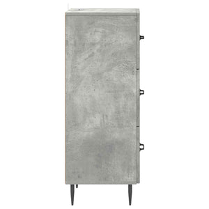 Schubladenschrank Betongrau, 89,5 cm hoch