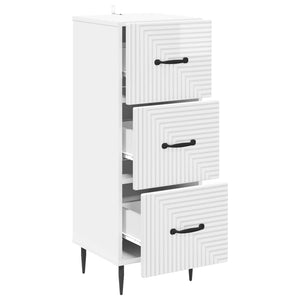 Hochglanz Schubladenschrank Weiß 33x34,5x89,5 cm