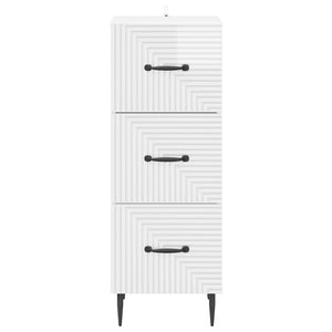 Hochglanz Schubladenschrank Weiß 33x34,5x89,5 cm
