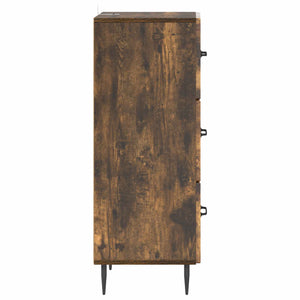 vidaXL Meuble à tiroirs Chêne fumé 33 x 34,5 x 89,5 cm