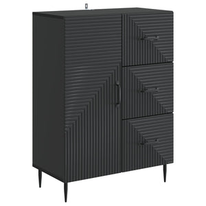 vidaXL Buffet noir 66 x 34,5 x 89,5 cm Bois d'ingénierie