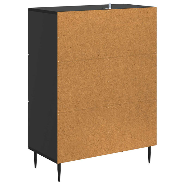 vidaXL Buffet noir 66 x 34,5 x 89,5 cm Bois d'ingénierie