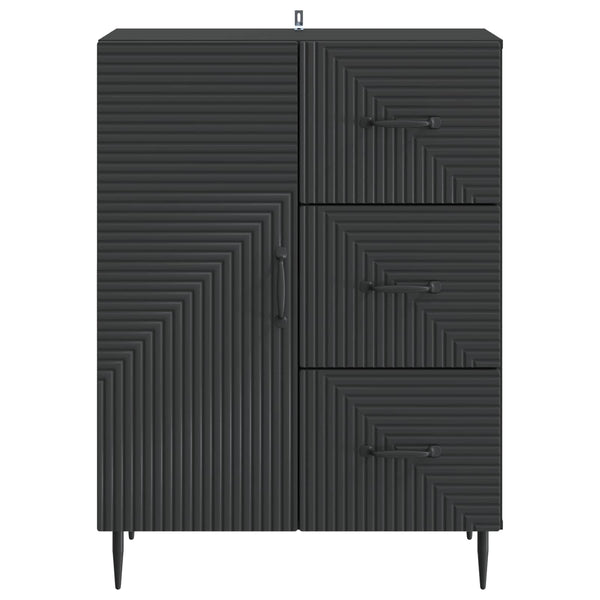 vidaXL Buffet noir 66 x 34,5 x 89,5 cm Bois d'ingénierie