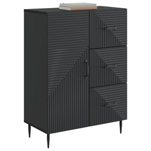 vidaXL Buffet noir 66 x 34,5 x 89,5 cm Bois d'ingénierie