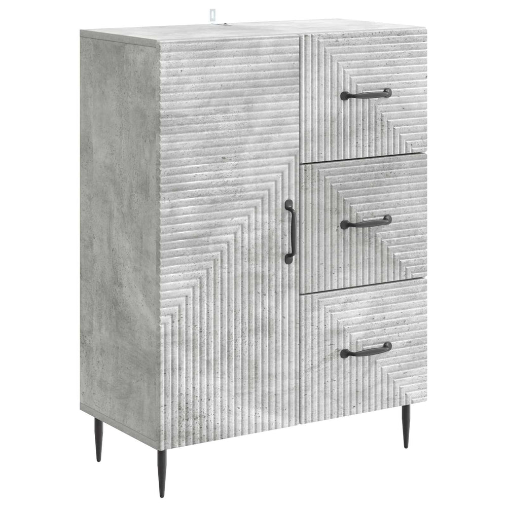 vidaXL Sideboard Concrete Gray 66 x 34.5 x 89.5 cm Engineered Wood