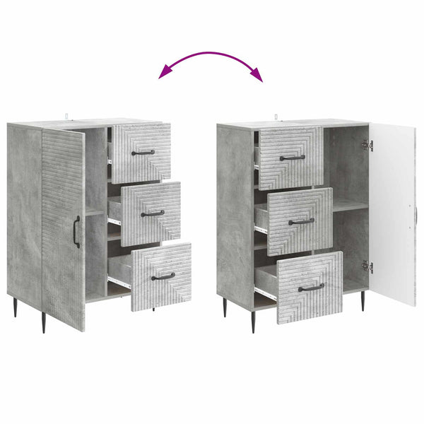 Betongraues Sideboard, 66 cm