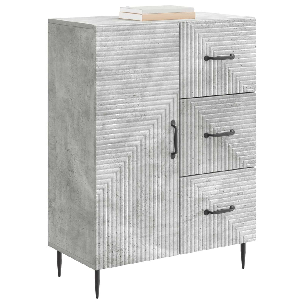 vidaXL Sideboard Concrete Gray 66 x 34.5 x 89.5 cm Engineered Wood