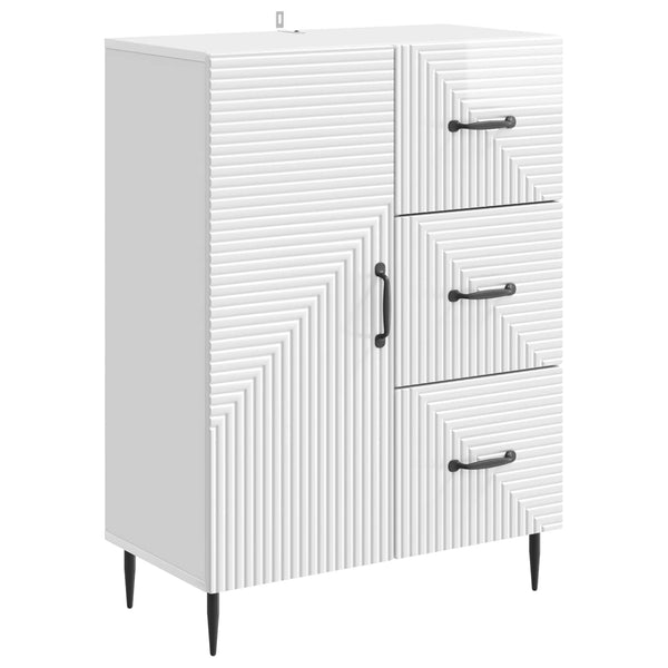 Sideboard Hochglanz Weiß 66 cm