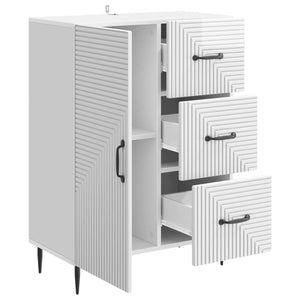 Sideboard Hochglanz Weiß 66 cm