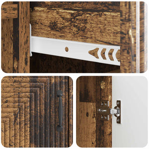 vidaXL Buffet Bois de récupération 66 x 34,5 x 89,5 cm Bois d'ingénierie