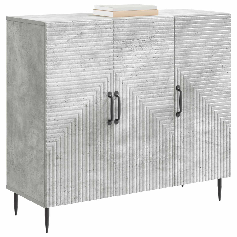 vidaXL Sideboard Concrete Gray 89 x 34.5 x 80 cm Engineered Wood