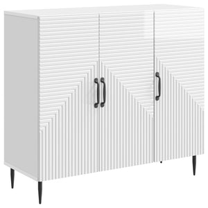 Sideboard Hochglanz Weiß 89x34,5x80cm
