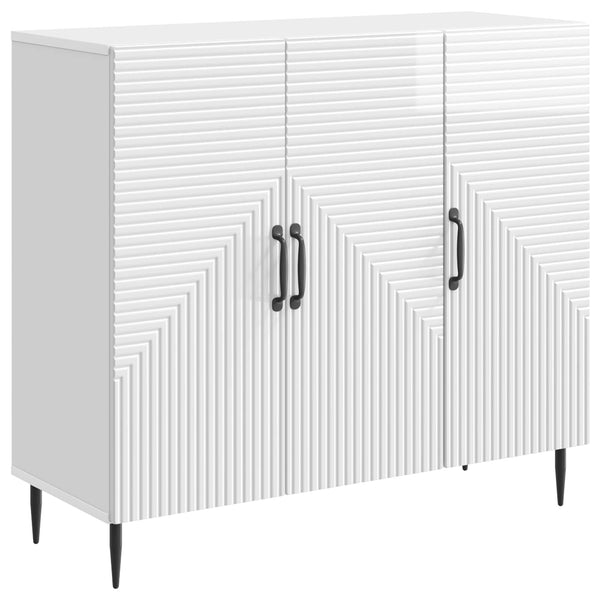Sideboard Hochglanz Weiß 89x34,5x80cm