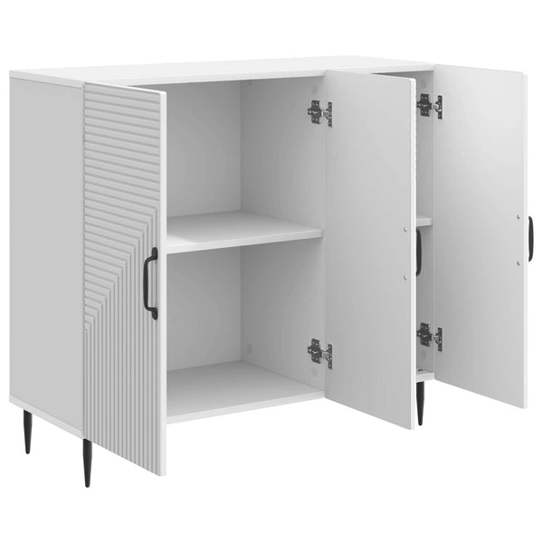 Sideboard Hochglanz Weiß 89x34,5x80cm