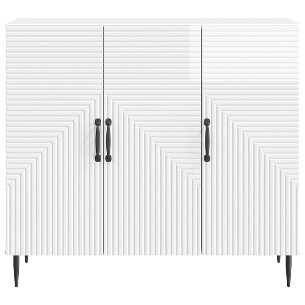 Sideboard Hochglanz Weiß 89x34,5x80cm