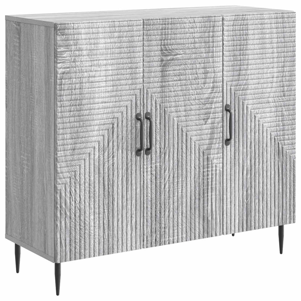 vidaXL Sideboard Sonoma Grey 89 x 34.5 x 80 cm Engineered Wood