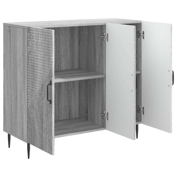 vidaXL Buffet Gris Sonoma 89 x 34,5 x 80 cm Bois d'ingénierie