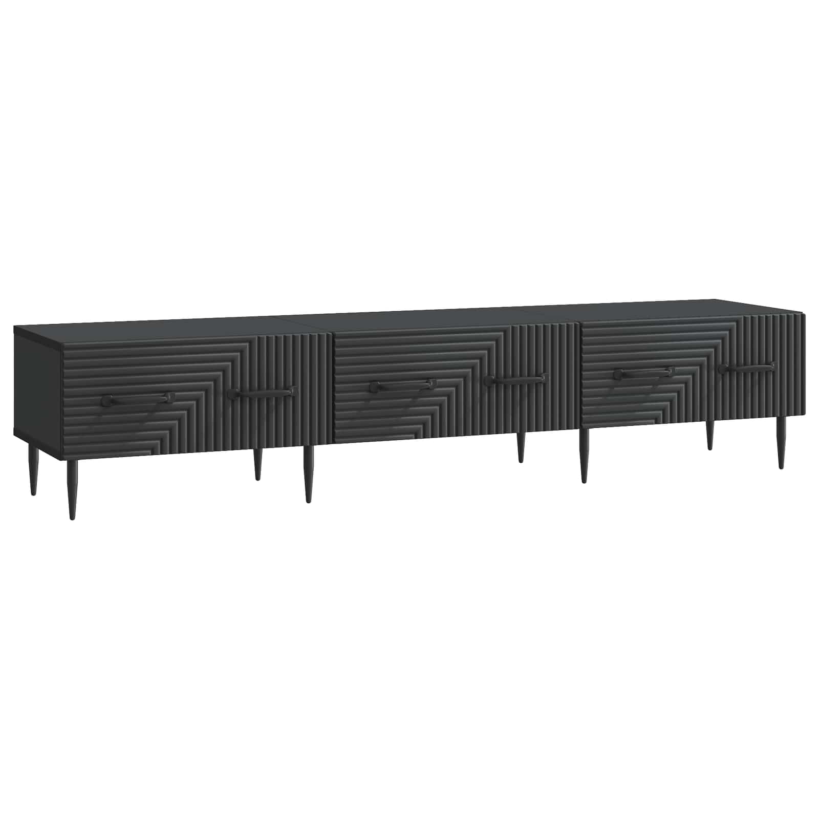 Schwarzer TV-Schrank 147 cm