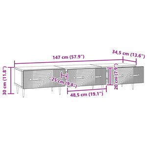 Schwarzer TV-Schrank 147 cm