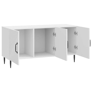 vidaXL Meuble TV blanc brillant 99 x 34,5 x 50 cm Aggloméré