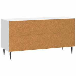 vidaXL Meuble TV blanc brillant 99 x 34,5 x 50 cm Aggloméré