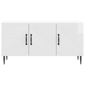 vidaXL Meuble TV blanc brillant 99 x 34,5 x 50 cm Aggloméré