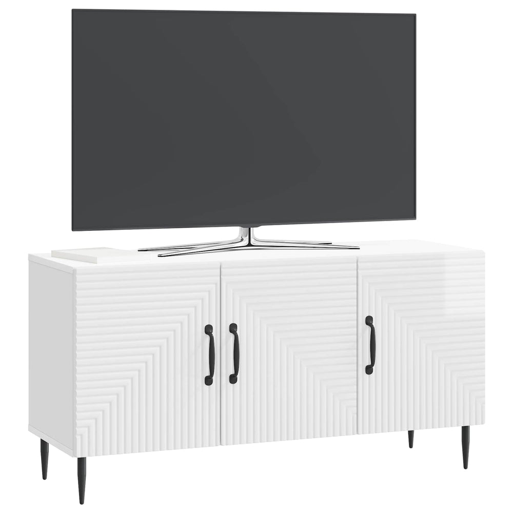 Hochglanz TV-Schrank Weiß 99cm