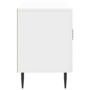 vidaXL Meuble TV blanc brillant 99 x 34,5 x 50 cm Aggloméré