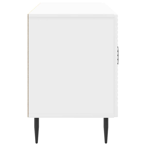 vidaXL Meuble TV blanc brillant 99 x 34,5 x 50 cm Aggloméré