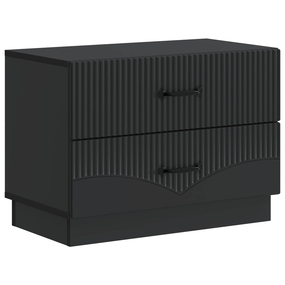 vidaXL Bedside Cabinet Black 62 x 34.5 x 44.5 cm Engineered Wood