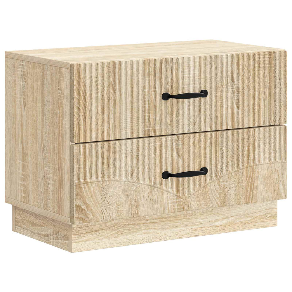vidaXL Nightstand Sonoma Oak 62 x 34.5 x 44.5 cm Engineered Wood
