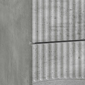 Betongrauer Nachttisch mit Schublade