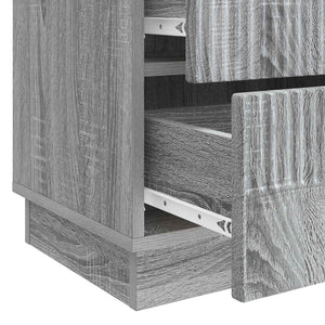 Grauer Nachttisch Sonoma, 62 cm