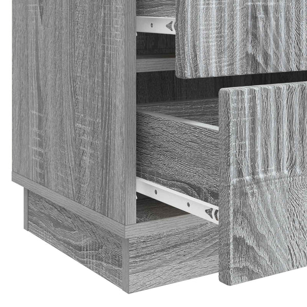 Grauer Nachttisch Sonoma, 62 cm