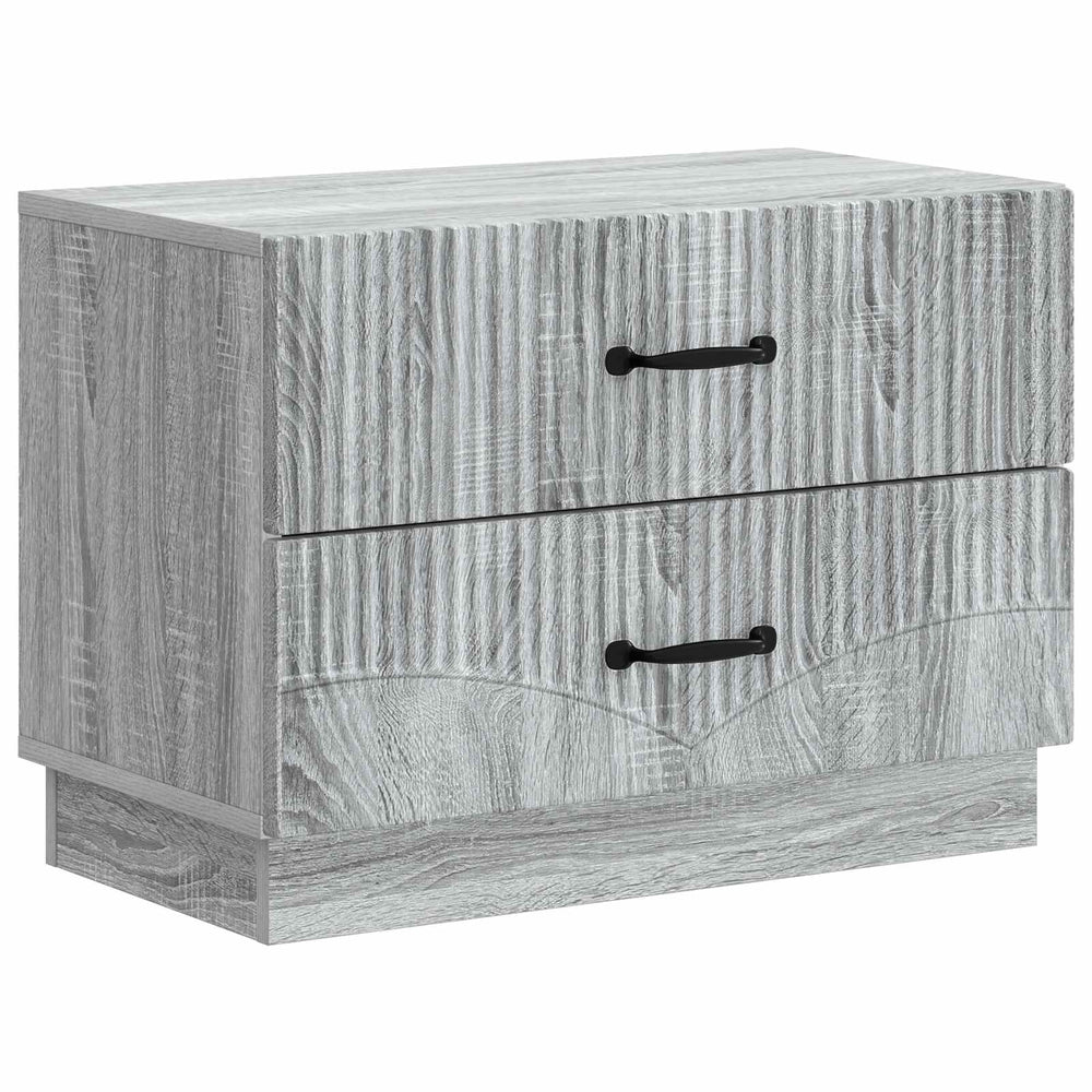 vidaXL Nightstand Gray Sonoma 62 x 34.5 x 44.5 cm Engineered Wood