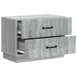 Grauer Nachttisch Sonoma, 62 cm