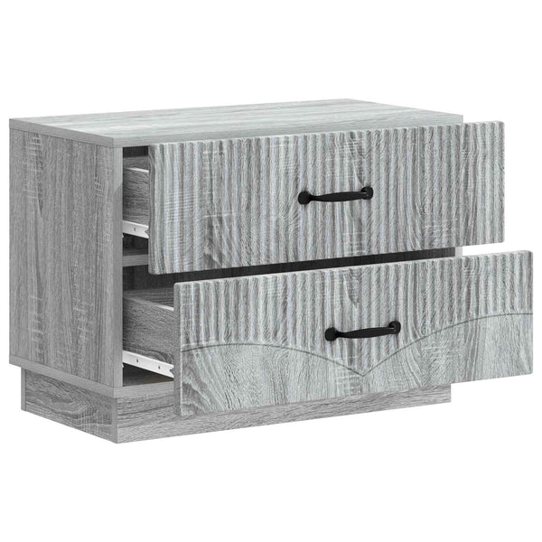 Grauer Nachttisch Sonoma, 62 cm