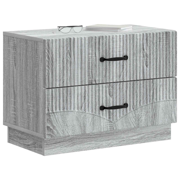 Grauer Nachttisch Sonoma, 62 cm