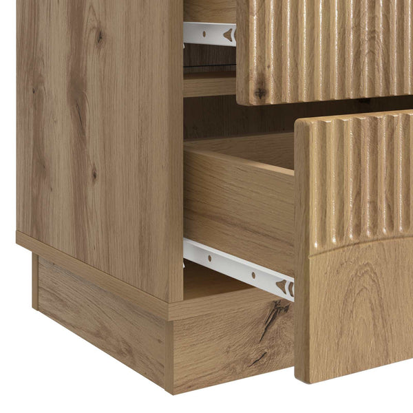 vidaXL Table de chevet chêne artisan 62 x 34,5 x 44,5 cm bois d'ingénierie