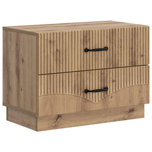 vidaXL Table de chevet chêne artisan 62 x 34,5 x 44,5 cm bois d'ingénierie