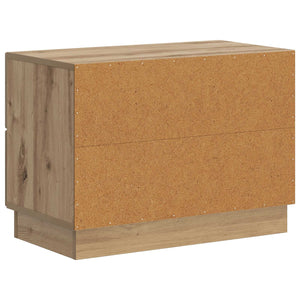 vidaXL Table de chevet chêne artisan 62 x 34,5 x 44,5 cm bois d'ingénierie