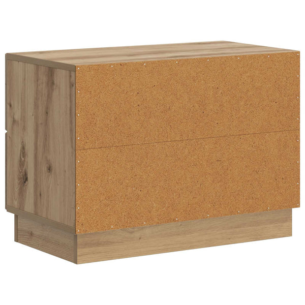 vidaXL Table de chevet chêne artisan 62 x 34,5 x 44,5 cm bois d'ingénierie