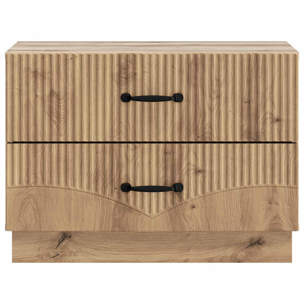 vidaXL Table de chevet chêne artisan 62 x 34,5 x 44,5 cm bois d'ingénierie