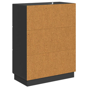 Schwarzer Schubladenschrank Holzwerkstoff