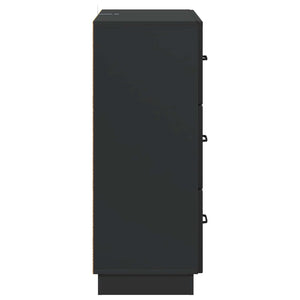 Schwarzer Schubladenschrank Holzwerkstoff