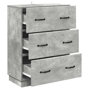 Betongrauer Schubladenschrank 66x34,5x87cm