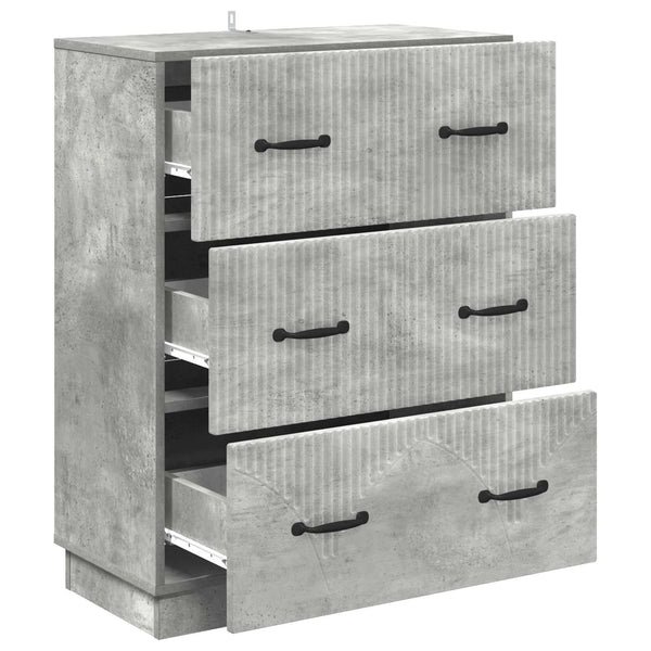 Betongrauer Schubladenschrank 66x34,5x87cm