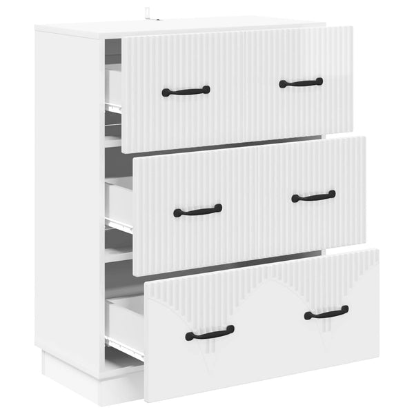 Hochglanz Schubladenschrank Weiß