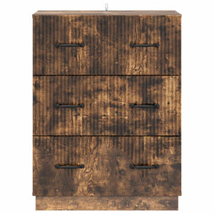 vidaXL Armoire à tiroirs Chêne fumé 66 x 34,5 x 87 cm