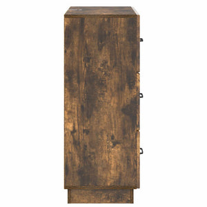 vidaXL Armoire à tiroirs Chêne fumé 66 x 34,5 x 87 cm